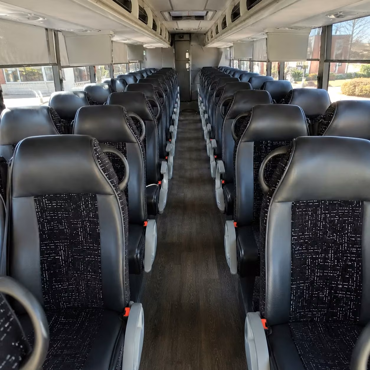burbank charter bus rental interior